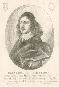 Bulstrode Whitelock (1605-75), commissaris van het Grote Zegel onder Cromwell door English School