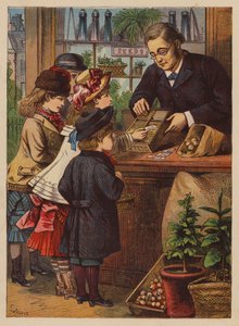 De zaden kopen (kleurenlitho) door English School