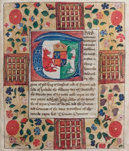 CCA-ChAnt/W/48C Vierdelige akte van koning Hendrik VII, 20 nov 1504 door English School