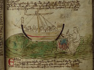CCA-LitMs/D/10 fol. 30r Walvis, uit Bestiarium