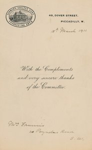 Schuilplaats voor koetsiers Fun, opgericht januari 1875. Brief door English School