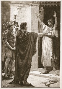 Caesar neemt de schat in de Tempel van Saturnus in bezit door English School
