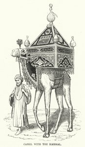 Kameel met de Mahmal (gravure) door English School