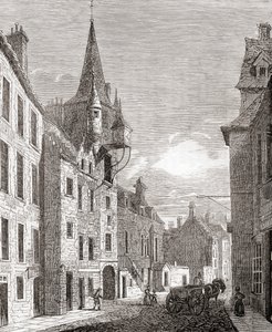 Canongate Jail, Edinburgh, Schotland, uit Old England: A Pictorial Museum, uitgegeven 1847