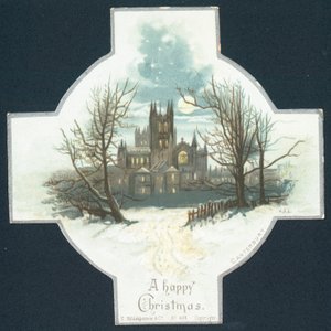 Canterbury kathedraal, Kerstkaart door English School