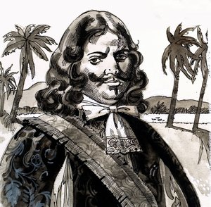 Kapitein Henry Morgan in Jamaica door English School