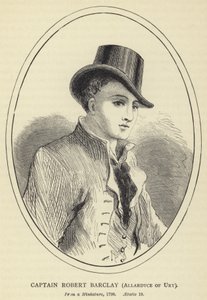 Kapitein Robert Barclay, Allardyce van Ury, naar een miniatuur, 1798, Aetatis 19 door English School