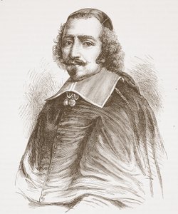 Kardinaal Mazarin (naar een portret in de Galerie van Versailles), illustratie uit De Geschiedenis van het Protestantisme door James Aitken Wylie, 1878