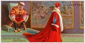 Kardinaal Wolsey wordt ontslagen door koning Hendrik VIII