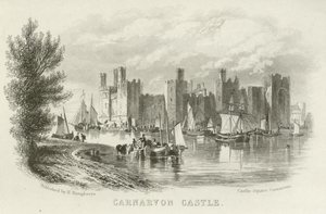Carnarvon Castle, Noord-Wales door English School