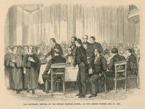 Eeuwfeest van de Weeswerkschool in de London Tavern