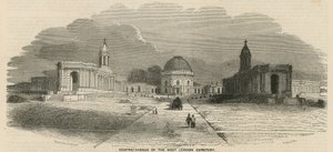 Hoofdlaan van de West London Cemetery