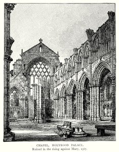 Kapel, Holyrood Palace (gravure) door English School
