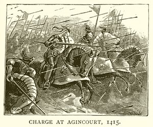 Aanval bij Agincourt, 1415 door English School