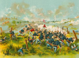 Aanval van Amerikaanse troepen op San Juan Hill, 1 juli 1898