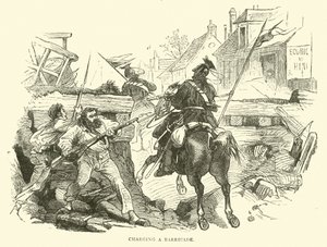 Aanval op een barricade, oktober 1870 door English School