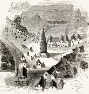 Charing Cross, Londen, in de 16e Eeuw, c.1865 door English School