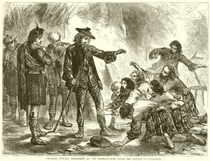 Charles Edward beschut door de Hooglanders na de Slag bij Culloden