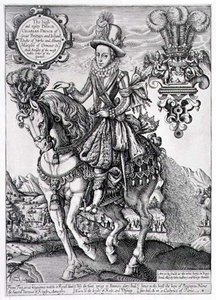 Karel I als prins van Wales te paard, uit 