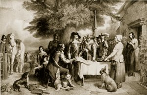 Charles I aan de vooravond van de Slag bij Edgehill, 22 oktober 1642, illustratie uit Hutchinsons Story of the British Nation, ca. 1923 door English School