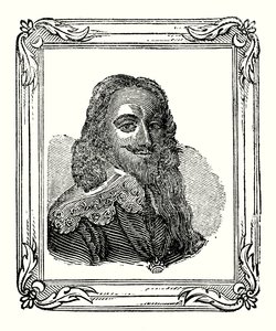 Charles I werd geboren in 1600, gekroond in 1625 en onthoofd in 1649 door English School