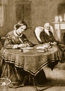 Charlotte Bronte werkt aan Jane Eyre door English School