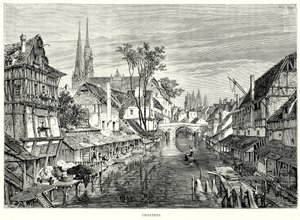Chartres (gravure) door English School
