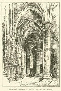 Kathedraal van Chartres, kooromgang (gravure)
