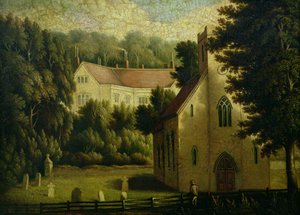 Chawton House en Kerk, 1809