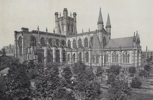 Chester: De kathedraal, vanaf de stadsmuren door English School