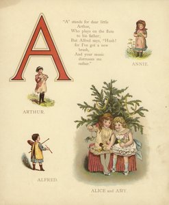 Namen van kinderen: Annie, Arthur, Alfred, Alice, Amy door English School