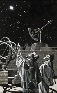 Chinese astronomen zoeken de hemel af naar een teken