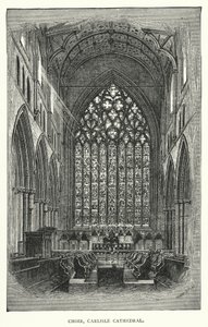 Koor, Carlisle Cathedral (gravure) door English School