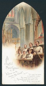 Koor dat in de kerk zingt door English School
