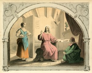 Christus, Martha en Maria door English School