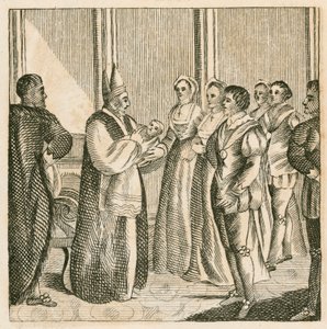 Doop van prinses Elizabeth, dochter van koning Henry VIII door English School