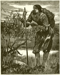 Christen zoals gezien door Bunyan in zijn droom. Ik zag een man gekleed in vodden door English School
