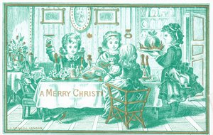 Kerstlunch, kerstkaart