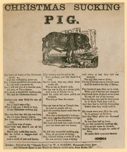 Kerstzuigbig, vers gedateerd 1863 door English School