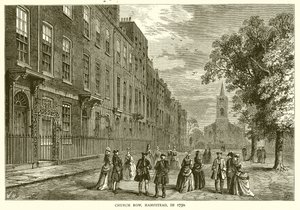 Church Row, Hampstead, in 1750 door English School