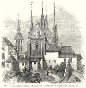 Kerk in Frauenburg (gravure) door English School