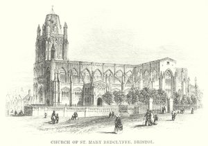 Kerk van St Mary Redclyffe, Bristol (gravure)