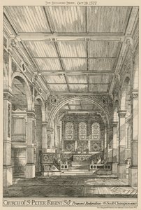 Kerk van St. Peter, Regent Square, Londen, voorgestelde restauratie door English School