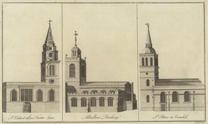 Kerken van St Vedast, Foster Lane, Allhallows, Barking en St Peter in Cornhill, Londen