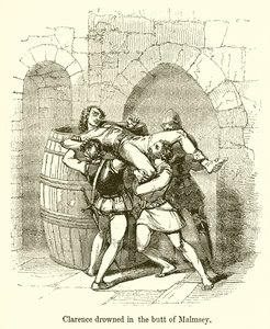 Clarence verdronken in de butt van Malmsey door English School