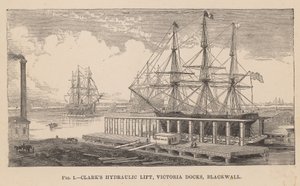 Clarks hydraulische lift, Victoria Docks, Blackwall