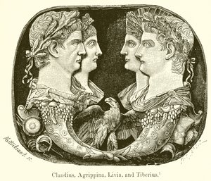 Claudius, Agrippina, Livia en Tiberius door English School