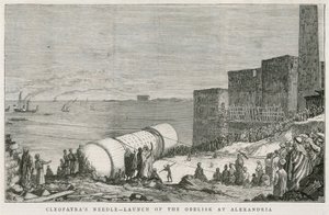 Cleopatras Naald, lancering van de obelisk in Alexandrië door English School