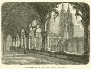 Klooster van St Jean des Vignes, Soissons (gravure) door English School