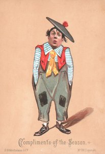 Clown, kerstkaart